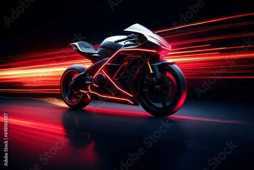 Motorcycle in motion on Road, Thunder, sports Bike, Motogp, smoke, Rider, Riding, night view