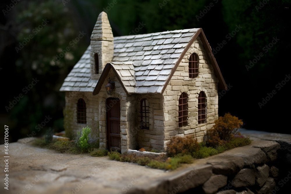 miniature Christian house of worship building