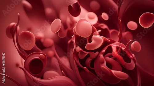 Inside red blood cells, blood, nerves high quality background
