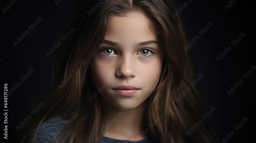 A photo portrait of a beautiful girl studio light A photo portrait of a beautiful girl studio light