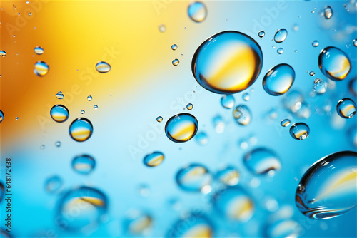 Wallpaper Mural macro of oil mixed with water on colorful gradient background Torontodigital.ca