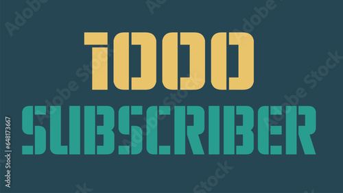 Subscriber achievement background or banner. 