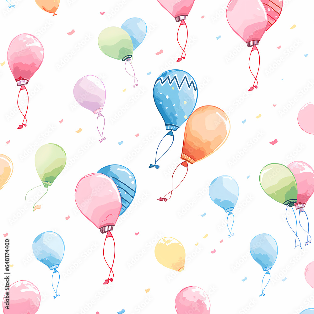 Pattern Of Colorful Balloons