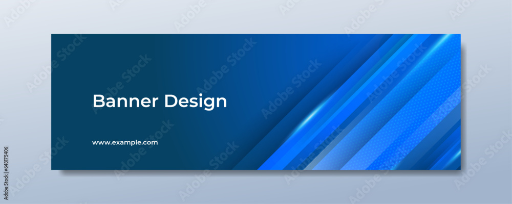 Modern abstract geometric blue banner background with shadow suit for business corporate banner backdrop presentation and much more Premium Vector