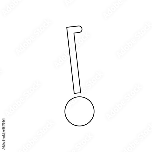 A large black outline gyroscooter on the center. Vector illustration on white background