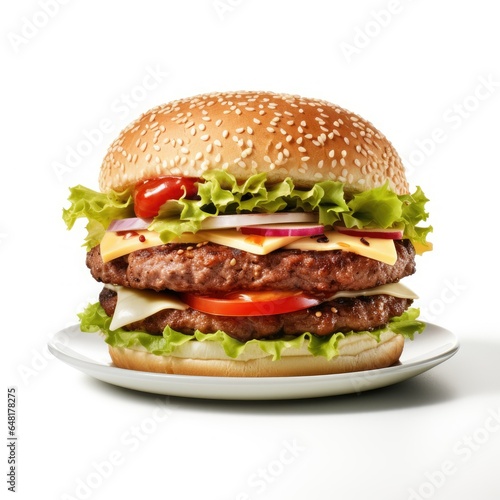High-definition hamburger commercial photos