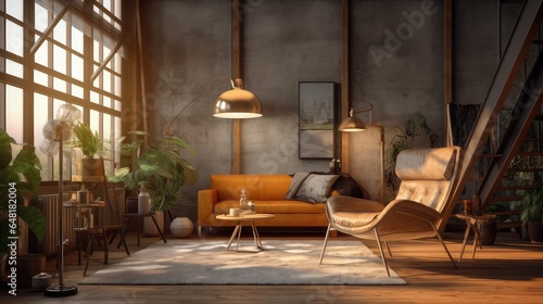Interior design of living room Loft style © Suwanlee