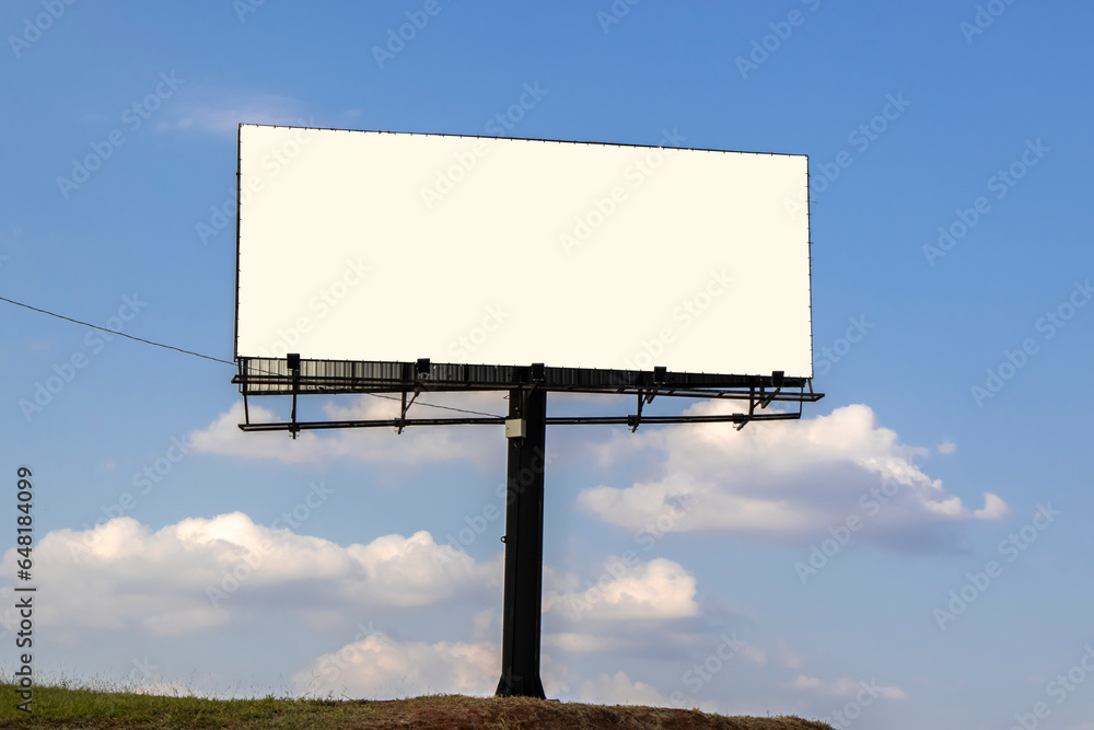Obraz premium Blank billboard mockup ready for new ad in Brazil
