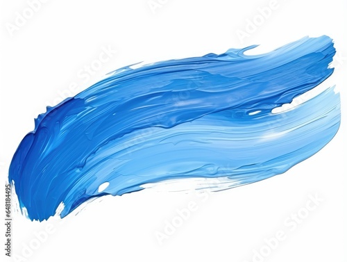 Blue Oil Paint Brush Stroke
