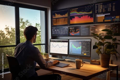 Market Analytics with Multi-Monitor Setup