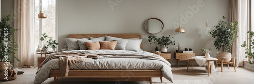 Nordicinspired bedroom with clean lines. Background © xKas