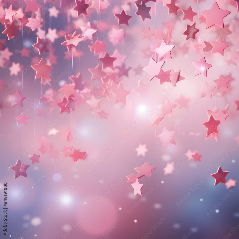 Decorative blink and glittering star, with light, pink, blue, dark, romance Decorative blink and glittering star, with light, pink, blue, dark, romance