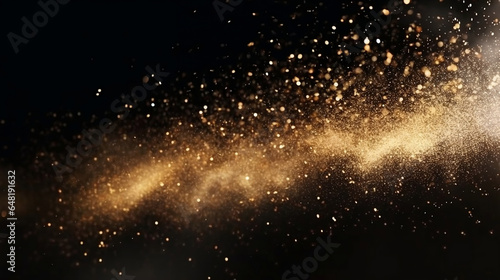 Beautiful abstract shiny gold glitter background. Genrative AI