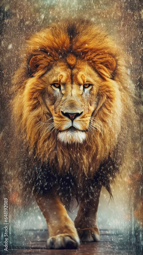 portrait of a lion, created with Generative Ai technology   © Gunes