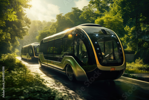 An eco-friendly transportation system powered by hydrogen fuel cells. Generative Ai.
