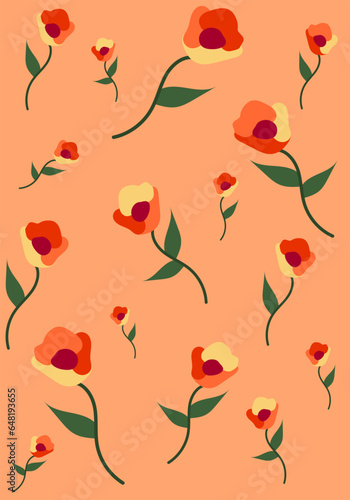 Abstract flowers background