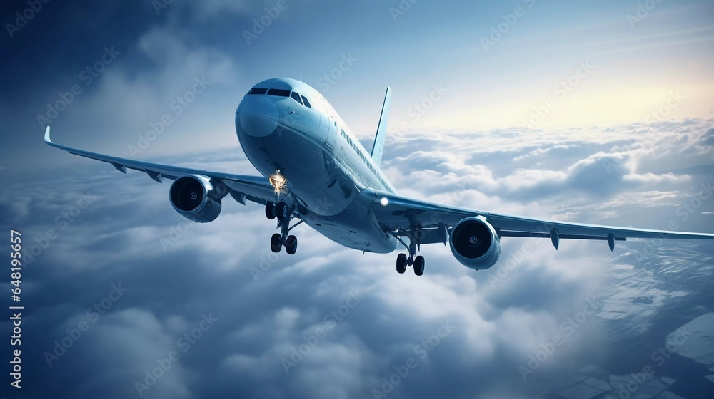 Obraz premium Airline, Airplane, Air freight logistics technology