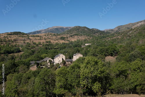 Small mountain village in the Pyrenees Orientales Brangoly