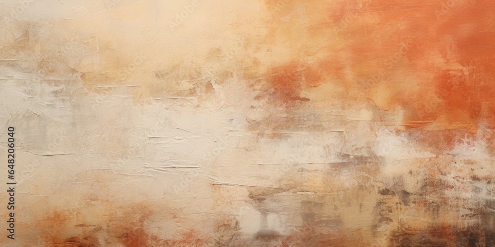 Abstract art background oil painting orange and white, Oil painting on canvas, generative ai