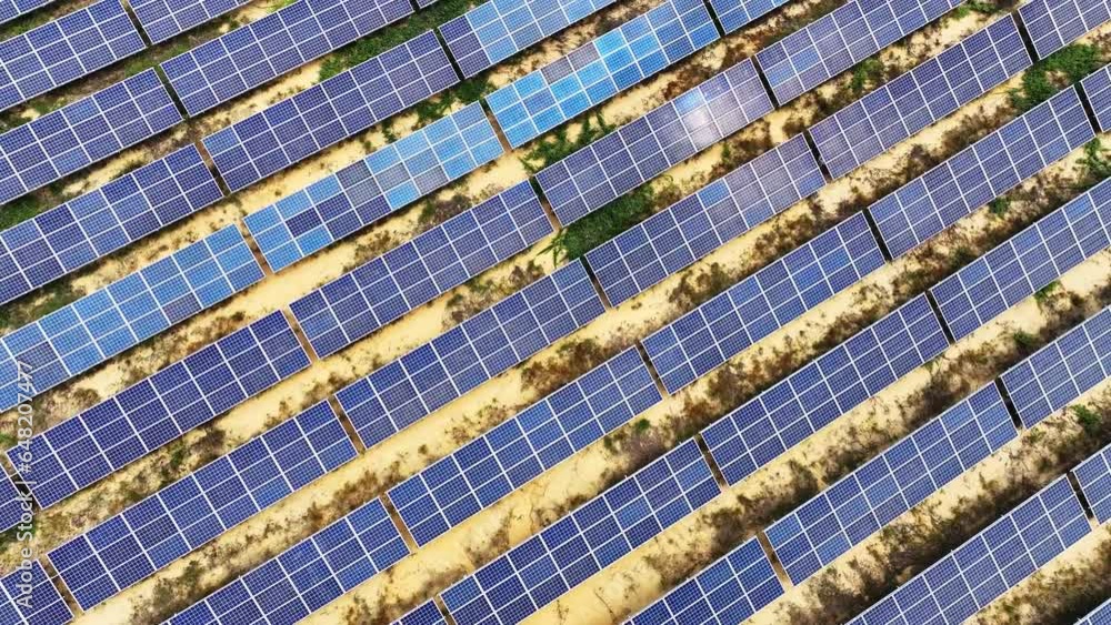 Aerial photography of outdoor large-area solar new energy Aerial photography of outdoor large-area solar new energy