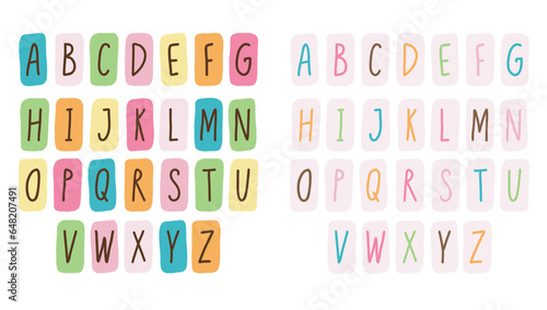 Cute hand drawn alphabet