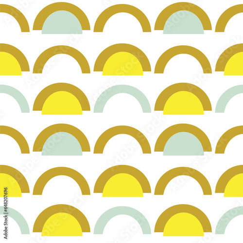 Geometric simple mid century seamless pattern