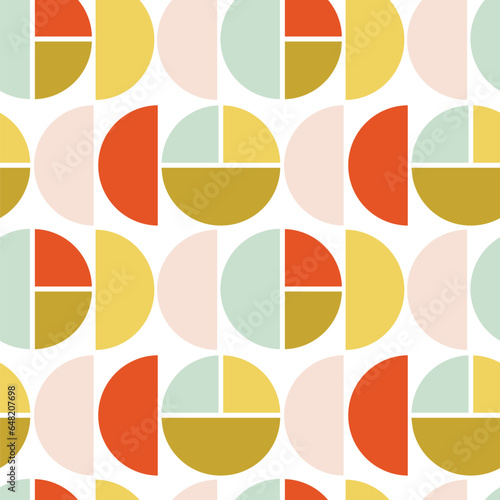 Geometric simple mid century seamless pattern