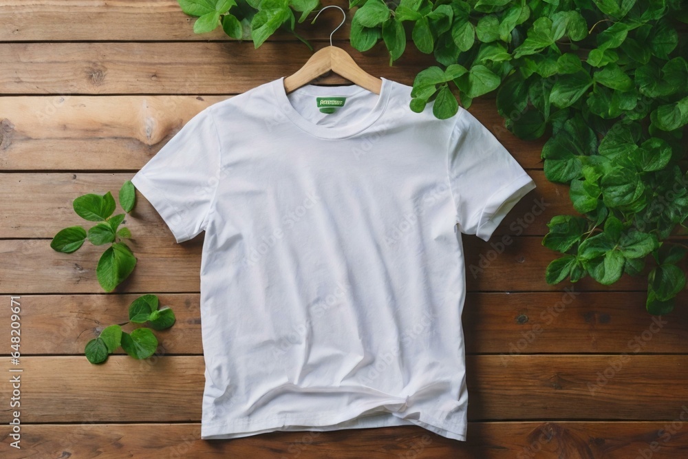 A Closed-Up Shot of A Plain White T-Shirt Mock-Up A Closed-Up Shot of A Plain White T-Shirt Mock-Up