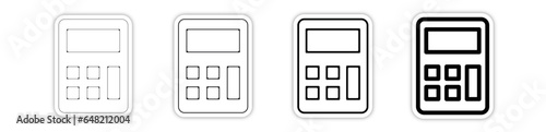picto logo icones et symbole trace noir calculatrice bureau comptable relief photo