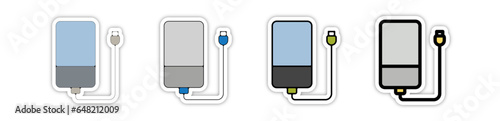 picto logo icones et symbole trace couleur smartphone charge telephone relief