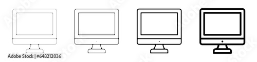 picto logo icones et symbole trace noir ecran ordinateur poste travail