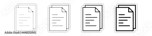 picto logo icones et symbole trace noir document papier cv feuille relief