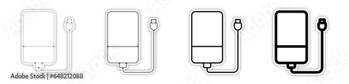 picto logo icones et symbole trace noir smartphone charge telephone relief