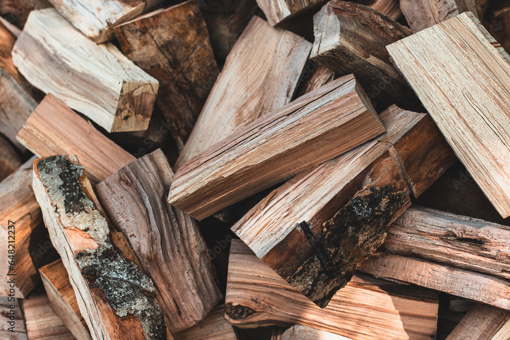 Preparation of firewood for the winter. Firewood background. Preparation of firewood for the winter. Firewood background.