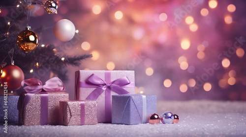 wrapped presents under a christmas tree