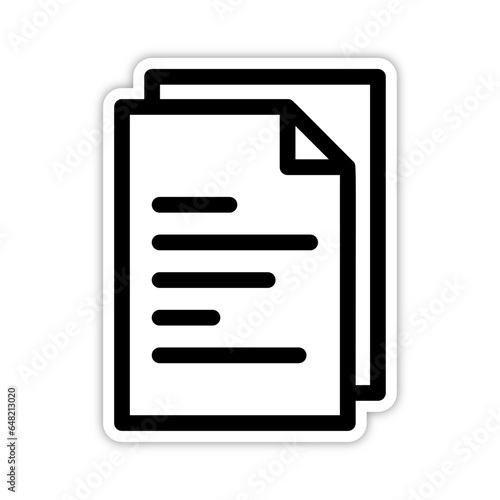 picto pictogramme icones et symboles boutons trace document feuille papier contrat travail noir gras relief
