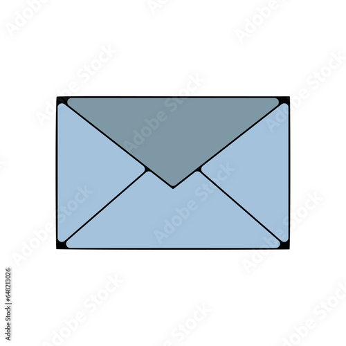 picto pictogramme icones et symboles boutons trace enveloppe courrier lettre bleu