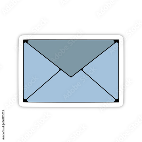 picto pictogramme icones et symboles boutons trace enveloppe courrier lettre bleu relief