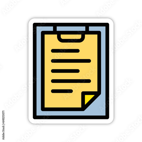 picto pictogramme icones et symboles boutons trace liste checklist tache documents jaune relief