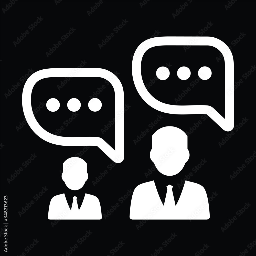 Chat, speak sign, talk icon vector illustration. Communication concept Chat, speak sign, talk icon vector illustration. Communication concept