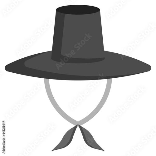 HAT flat icon,linear,outline,graphic,illustration