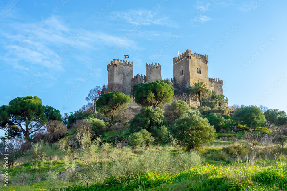 Almodovar castle (Castillo de Almodóvar del Río), a castle of Muslim origin  in Almodovar del Rio, Spain