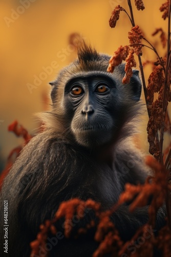 Mysterious Monkey Amidst Eerie Colors © DVS