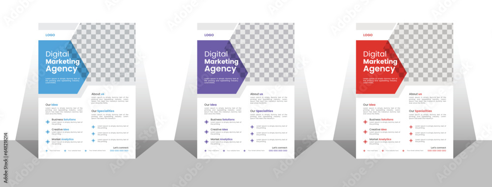 Obraz premium Business corporate flyer design.