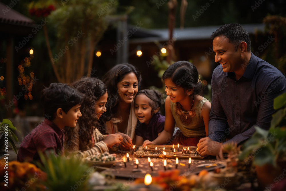 Indian family celebrating diwali festival together at home. Indian family celebrating diwali festival together at home.