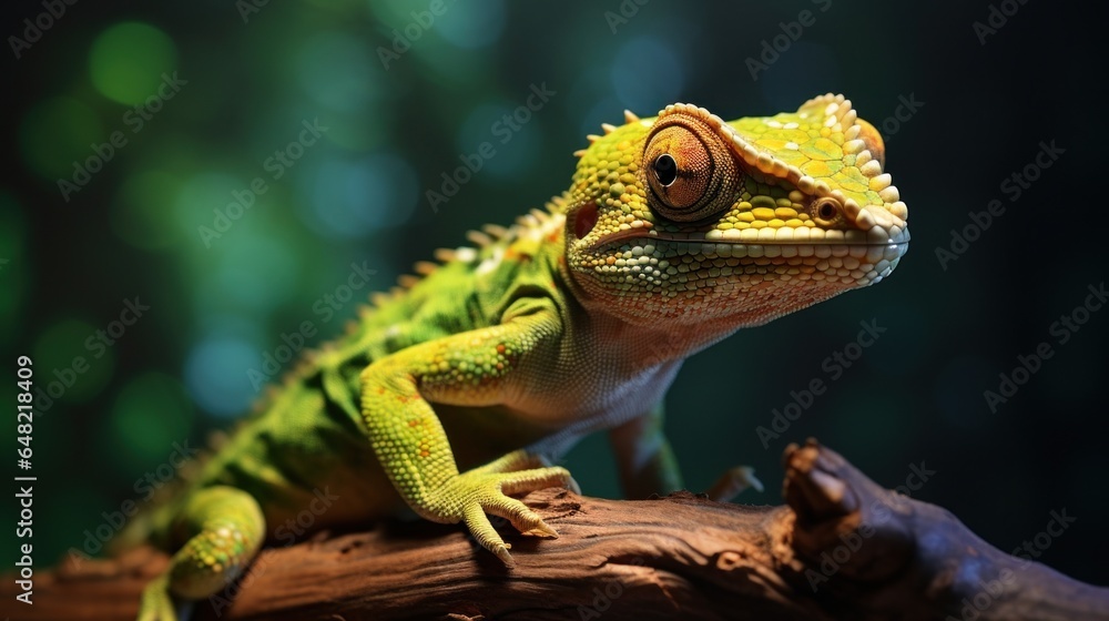 Fototapeta premium Green Gecko Portrait