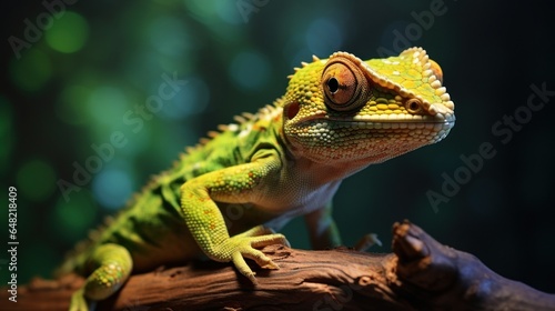 Green Gecko Portrait  