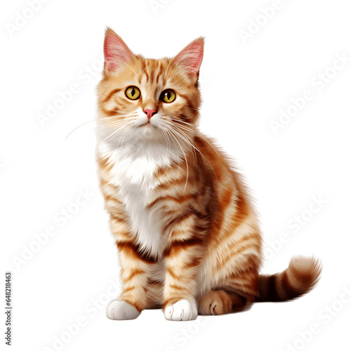 Cat isolated on transparent or white background PNG