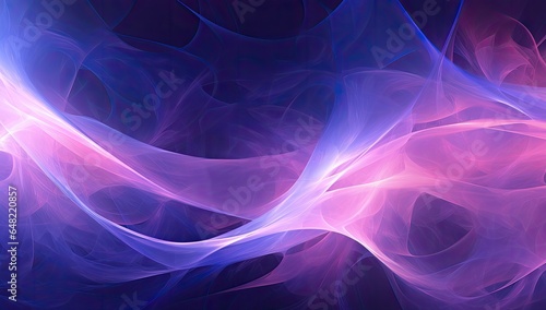 abstract violet lights and blue shapes with blue reflection Generative AI
