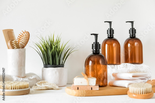 Banner Natural medicine, organic cosmetics, cosmetic product research, organic skin care products. Skin care concept. Dermatology.